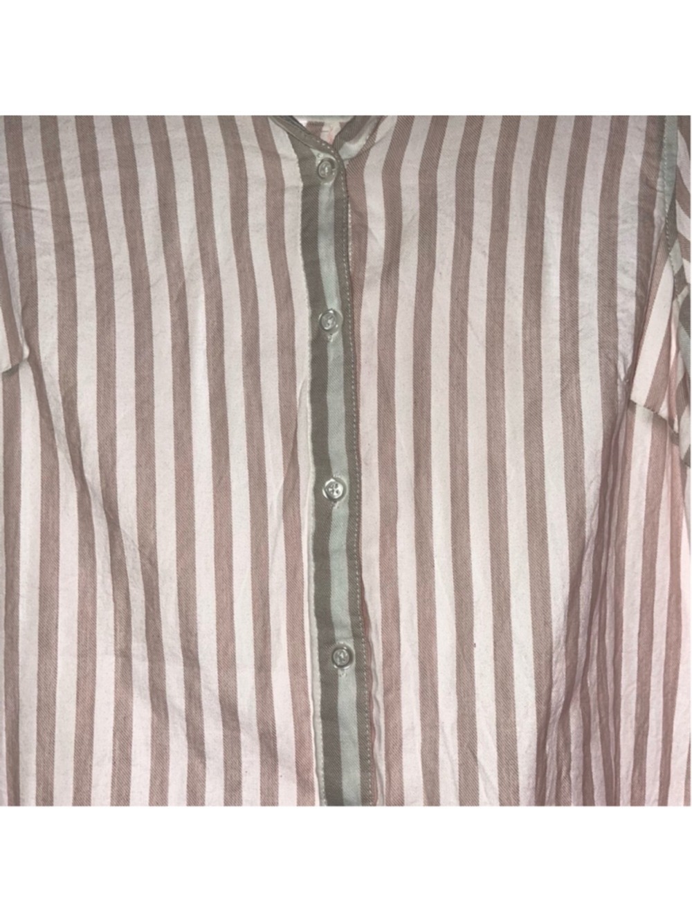 Zac & Rachel Cream & White Striped Button-Up Blouse - Women’s Medium - EUC - Picture 3 of 10